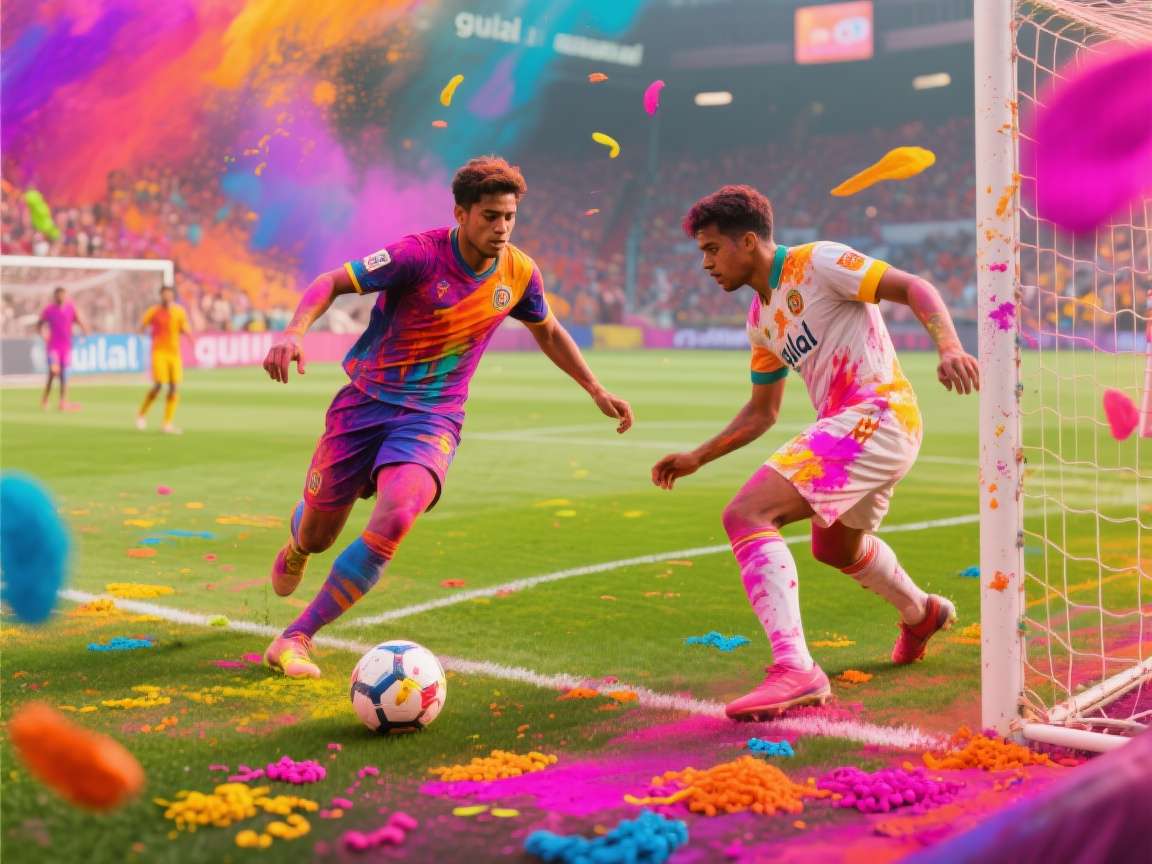 Bharatiya Handball Cup Holi event with colorful celebrations